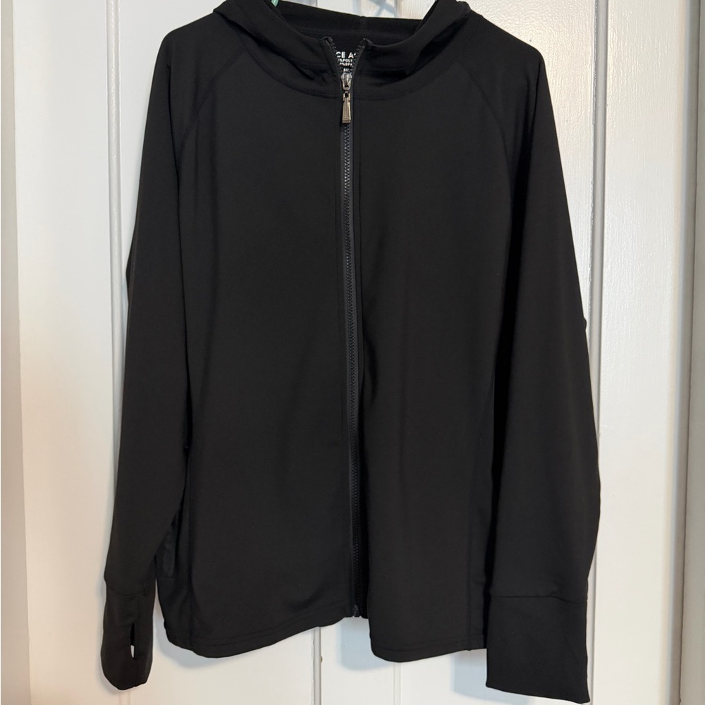 Dyce Active NWOT Size 2xl Black Zip-Up Jacket w/hood